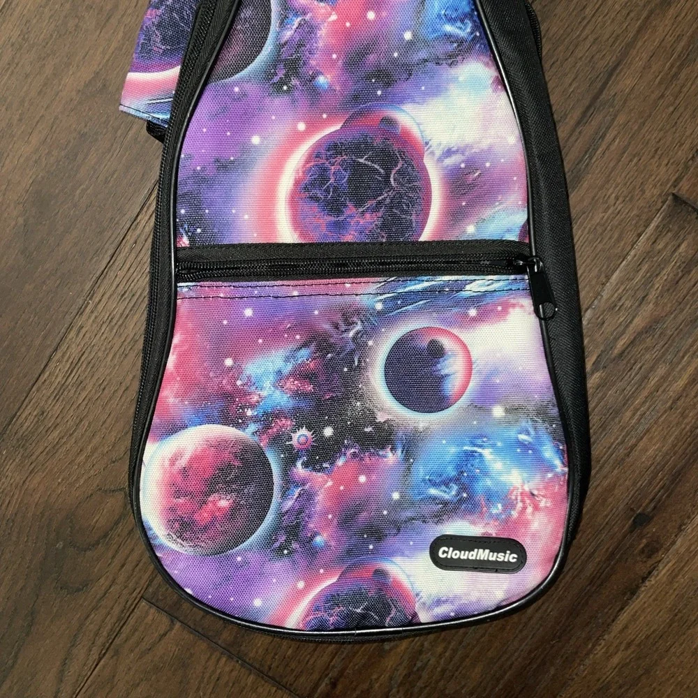 CLOUDMUSIC Ukulele Case Backpack Purple‎ Galaxy